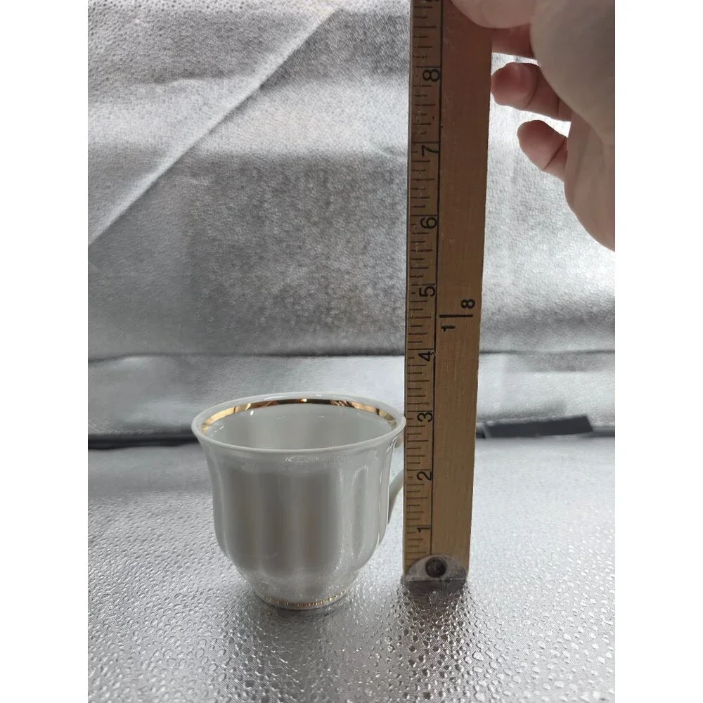 Wawel 56 Gold Rimmed Porcelain Teacup & Saucer‎ Set